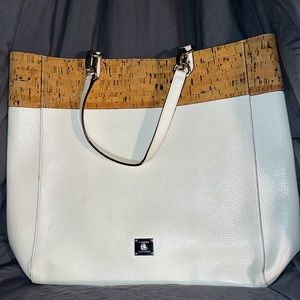 Ralph Lauren White Brown Tote Bag Purse Never worn